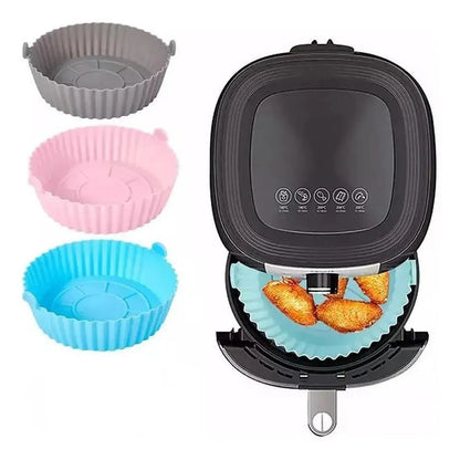 Combo silicona - 2 moldes para  air fryer  y  1 tapete  anti salpicaduras